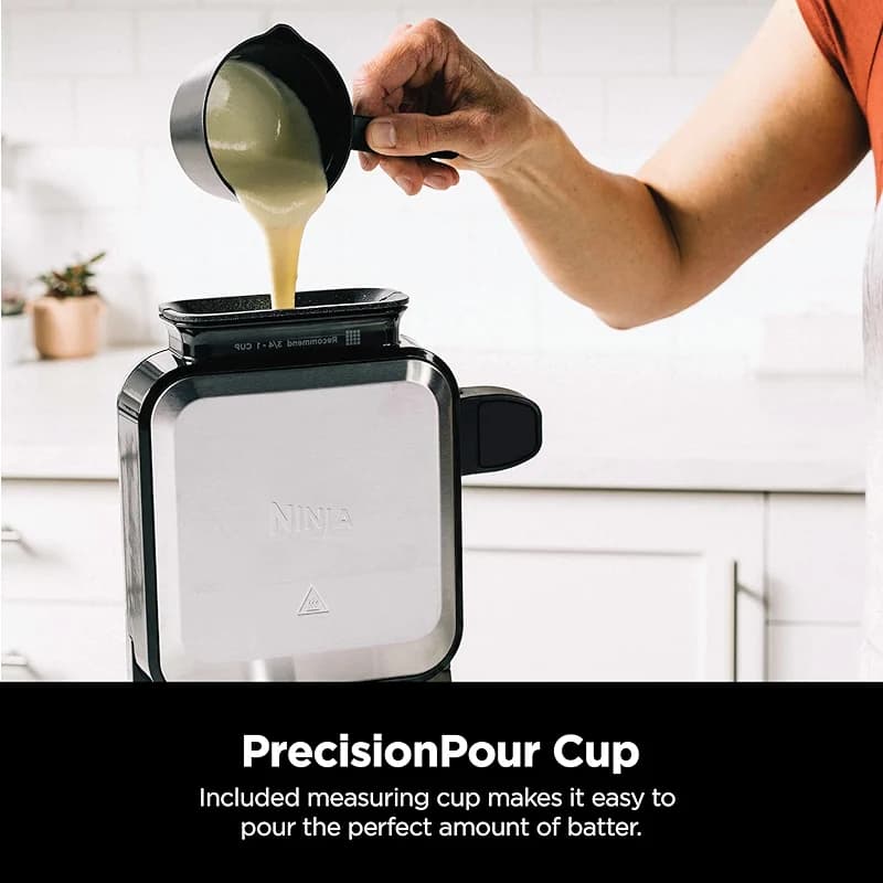 Ninja Belgian Waffle Maker Pro | Vertical Design | 5 Shade Settings with — image 3