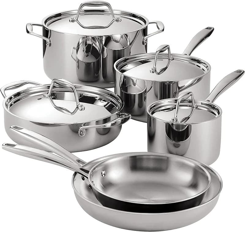 Tramontina Signature Tri-Ply Clad Stainless Steel 10-Piece Cookware Set — image 2
