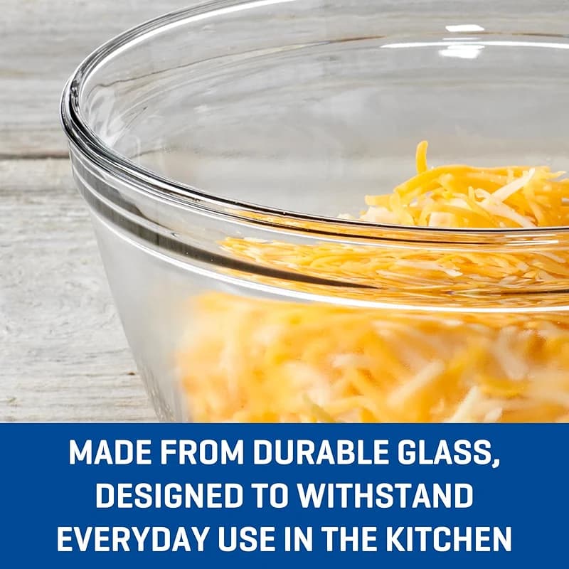 Anchor Hocking 4 Piece Glass Mixing Bowls Set – Durable — image 4