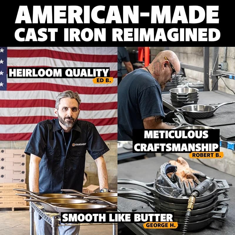 Stargazer 12-Inch Cast Iron Skillet | Made in USA — image 4