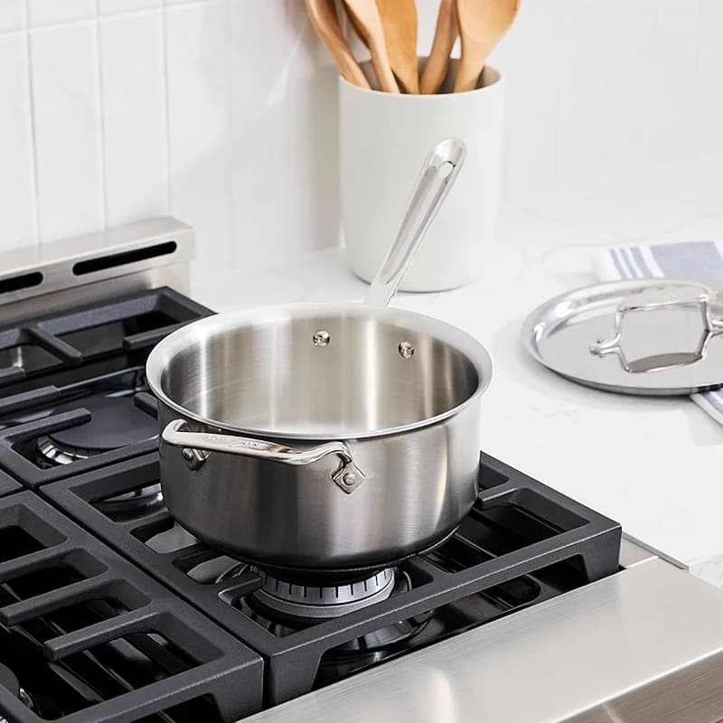 All-Clad D5 5-Ply Stainless Steel Sauce Pan 3 Quart Induction Oven Broiler — image 5