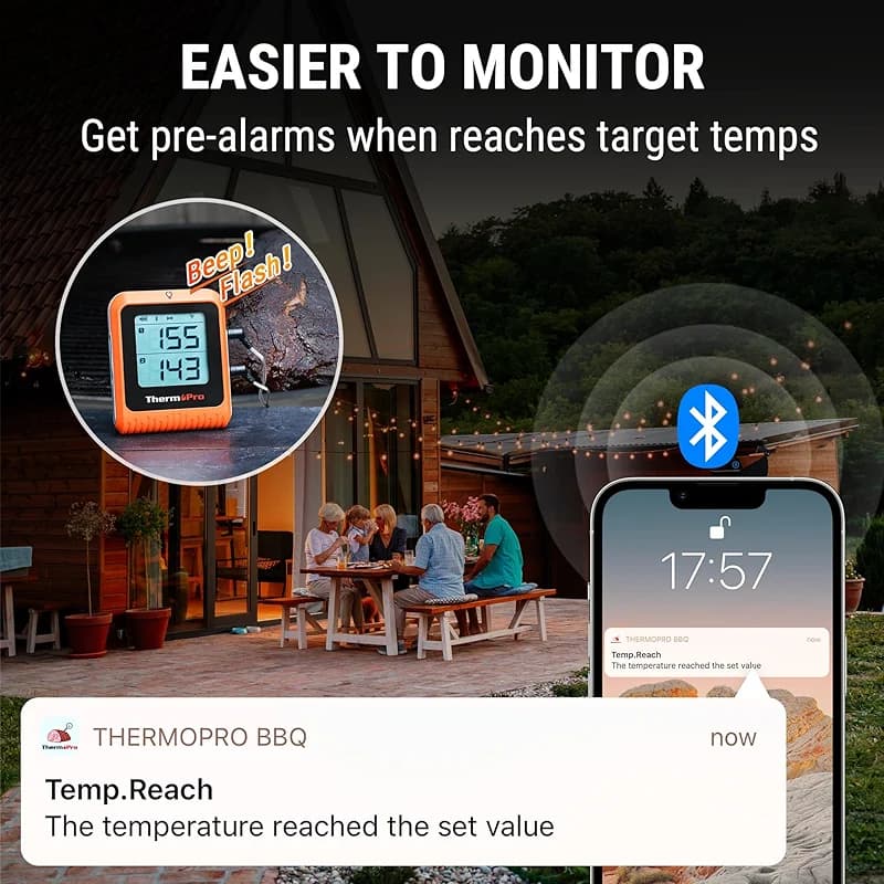 ThermoPro 650 ft Wireless Meat Thermometer Digital for Grilling and Smoking — image 5