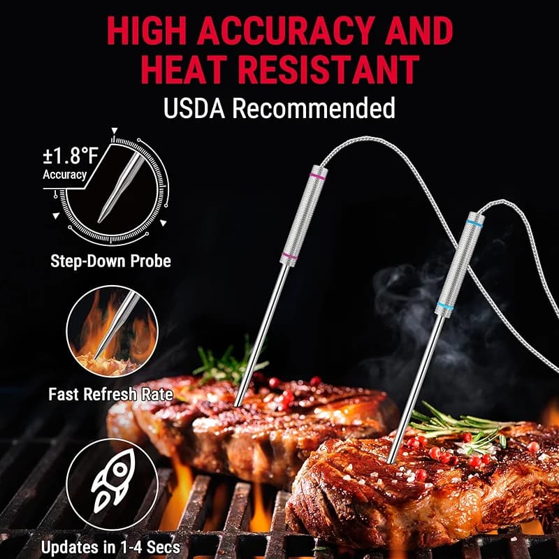 TempPro TP829 1000ft Wireless Meat Thermometer Digital for Grilling and — image 5