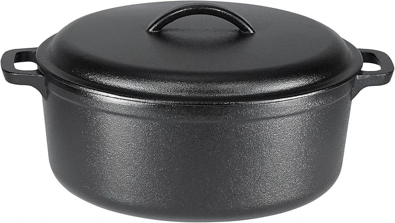 Amazon Basics Pre-Seasoned Cast Iron Dutch Oven Pot with Lid and Dual — image 5