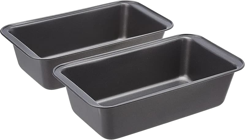 Amazon Basics Rectangular Nonstick Bread Loaf Pan for Baking Meatloaf with — image 4
