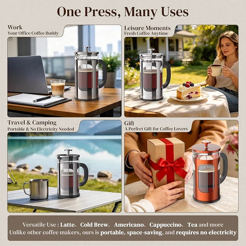 Veken French Press Coffee Maker 34oz — image 6