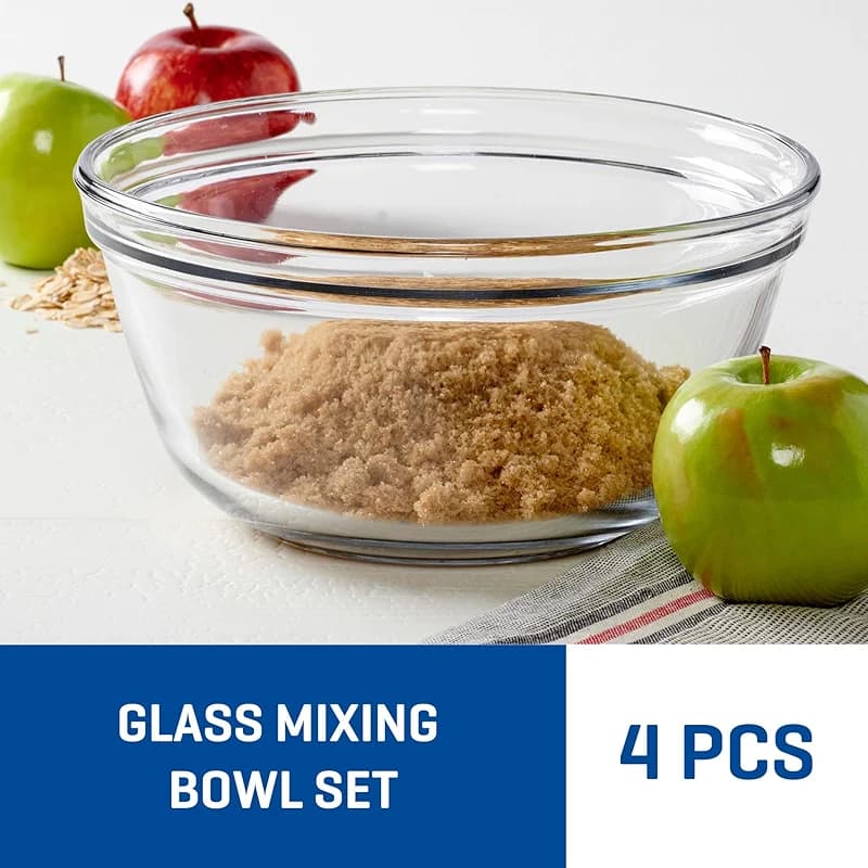 Anchor Hocking 4 Piece Glass Mixing Bowls Set – Durable — image 3