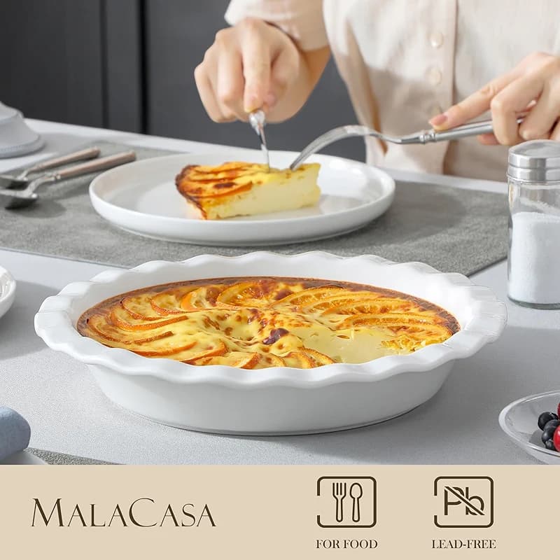 MALACASA Ceramic Pie Pan — image 3