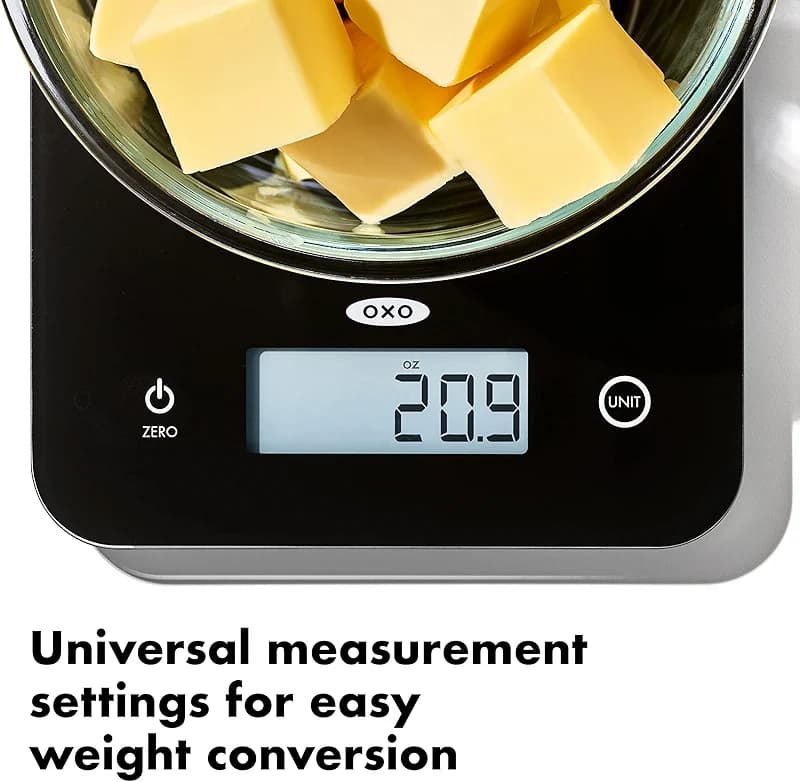 OXO Good Grips 11lb/5kg Everyday Glass Food Scale — image 3