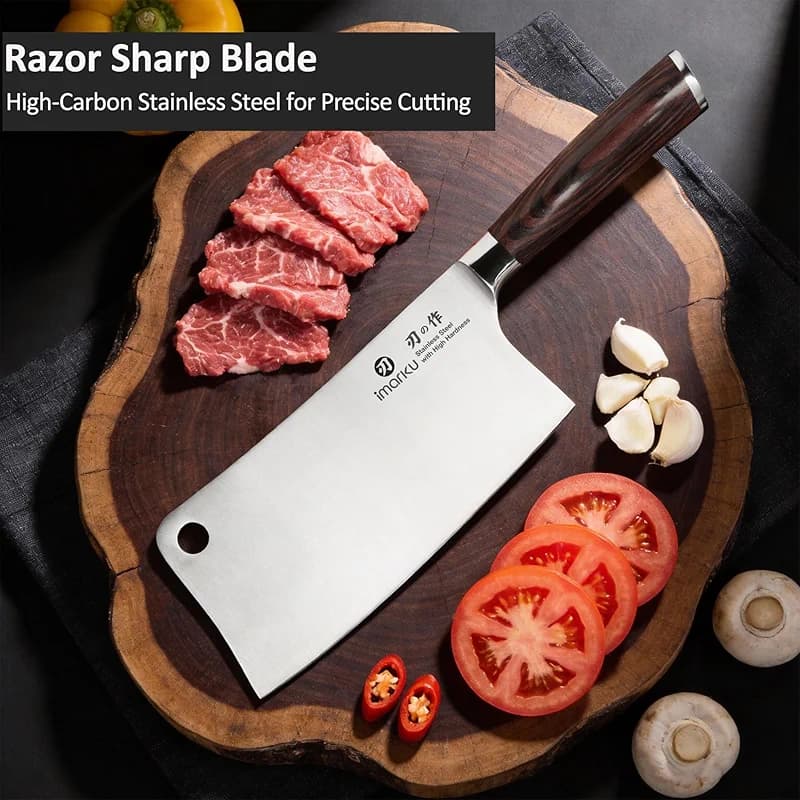 imarku Cleaver Knife 7 Inch Meat Cleaver — image 4
