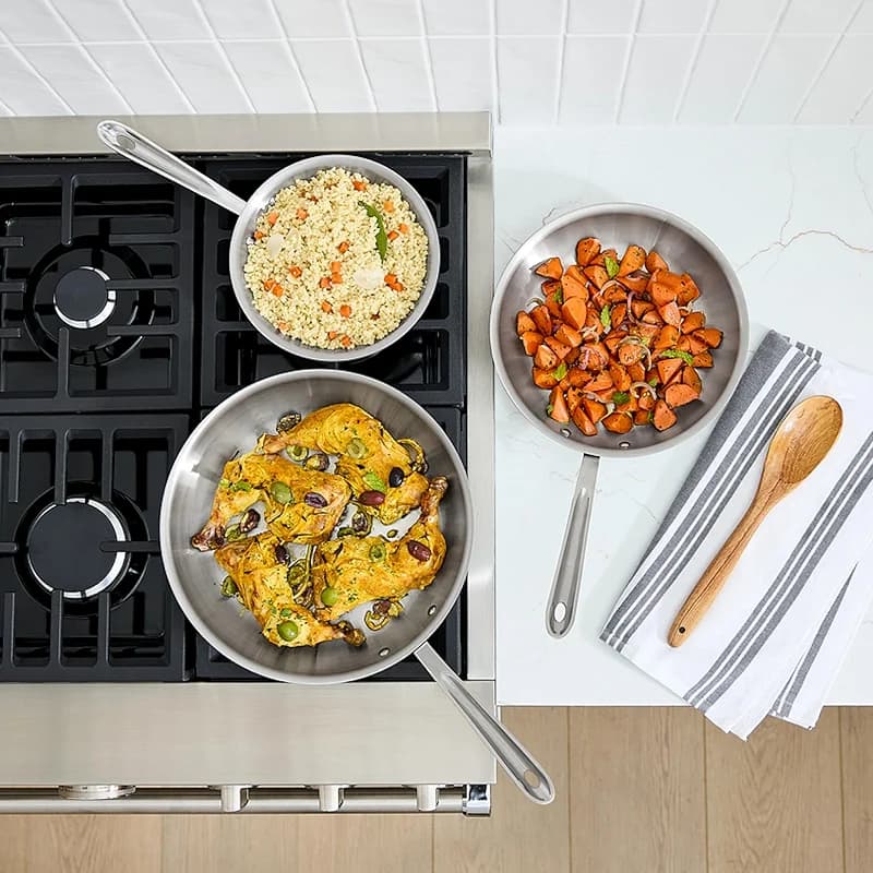All-Clad D5® Stainless Steel Core 10 Piece Cookware Set- Made in USA- The — image 6