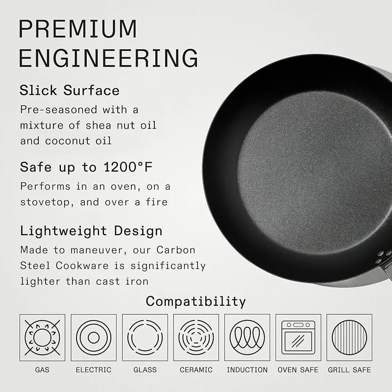 Made In Cookware - Seasoned 12" Carbon Steel Frying Pan - Professional — image 3