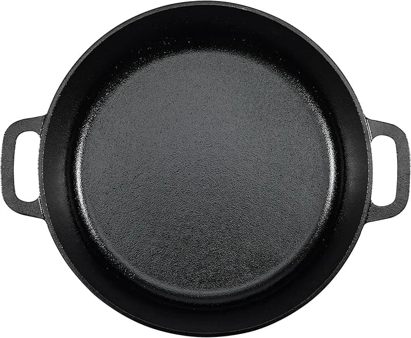 Amazon Basics Pre-Seasoned Cast Iron Dutch Oven Pot with Lid and Dual — image 3