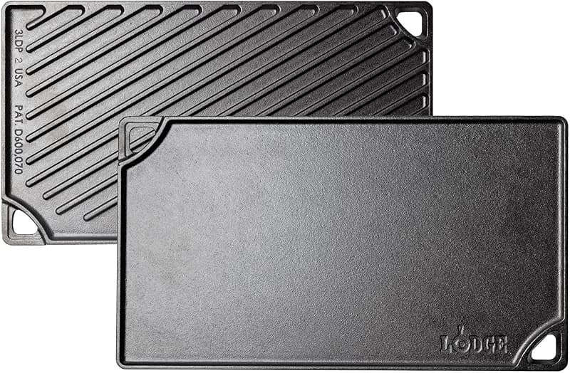 Lodge Double Play Reversible Cast Iron Grill/Griddle - Dual-Sided with — image 3