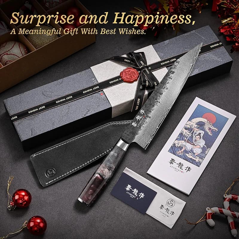 8.27 Inch Japanese Kiritsuke Chef Knife with VG10 Core — image 2