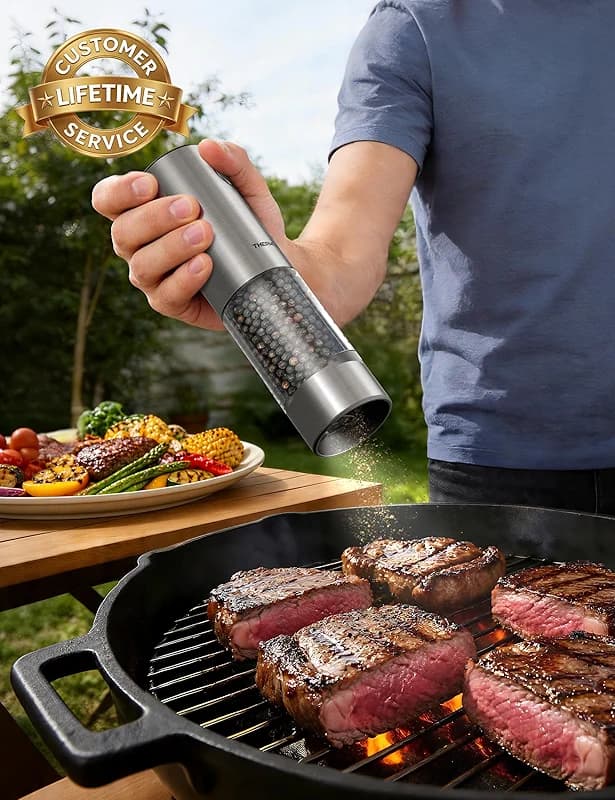 ThermoMaven Upgraded Larger Capacity Electric Salt and Pepper Grinder Set — image 8
