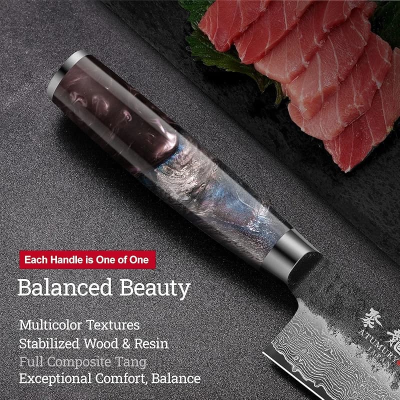 8.27 Inch Japanese Kiritsuke Chef Knife with VG10 Core — image 3