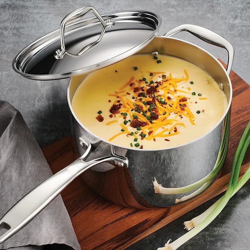 Tramontina Signature Tri-Ply Clad Stainless Steel 4-Quart Sauce Pan with — image 6