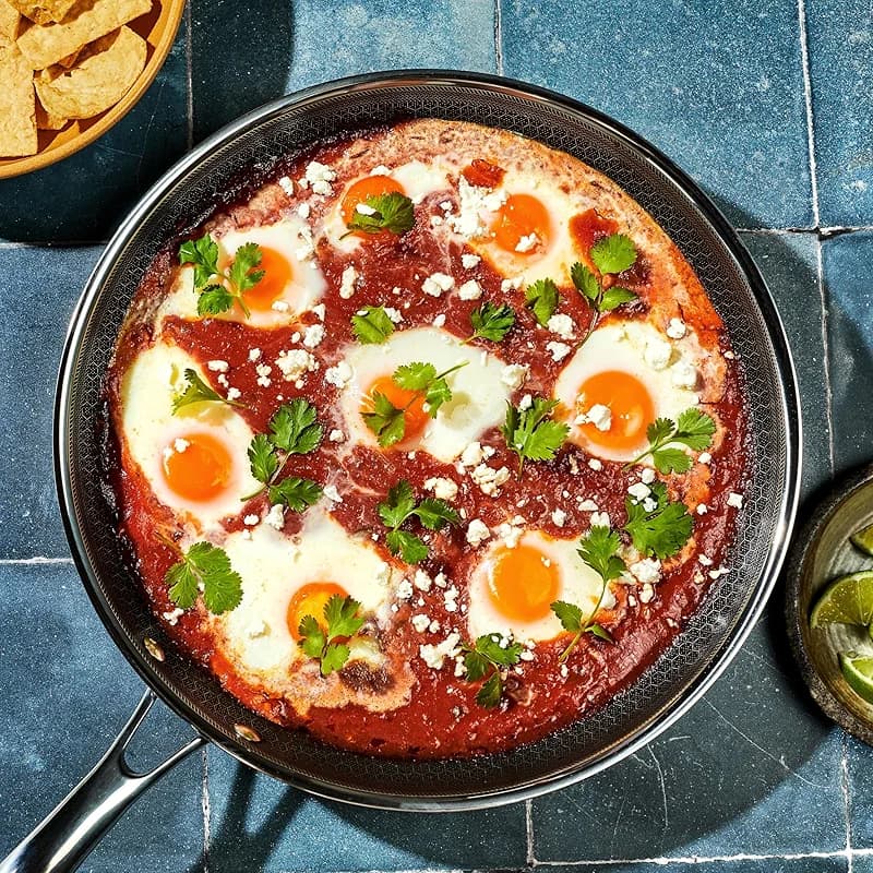HexClad Hybrid Nonstick 12-Inch Frying Pan with Tempered Glass Lid — image 3