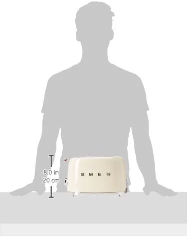 Smeg 2 Slice Toaster with 6 Presets and Defrost Function and Removable