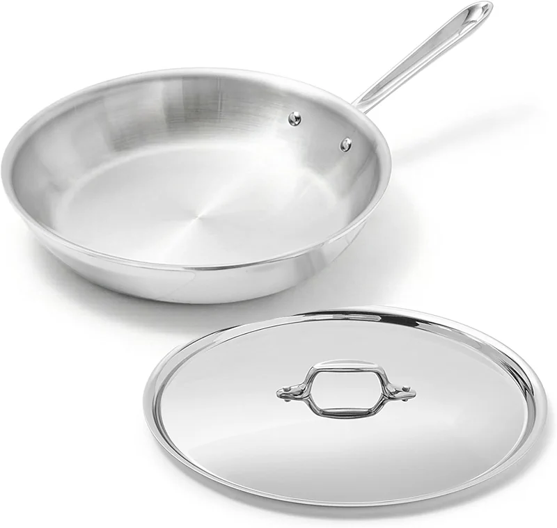 All-Clad D3® Stainless Steel 10 inch Frying Pan Covered- Made in the USA