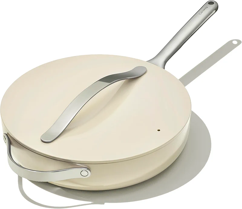 Caraway Nonstick Ceramic Sauté Pan with Lid (4.5 qt