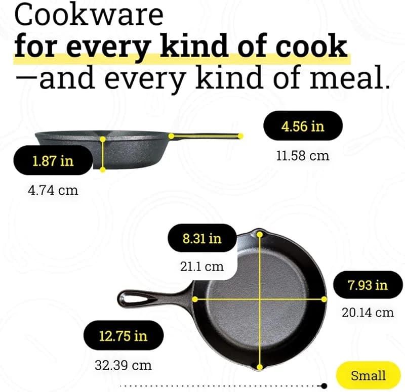 Lodge Seasoned Cast Iron Skillet Set 8