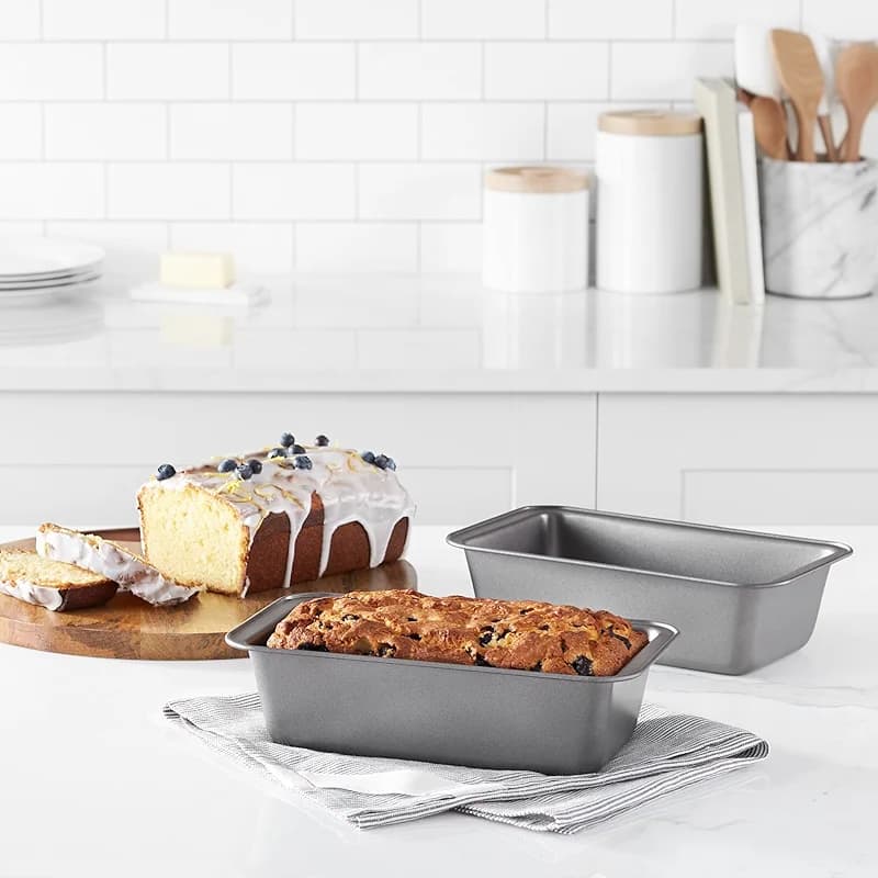 Amazon Basics Rectangular Nonstick Bread Loaf Pan for Baking Meatloaf with